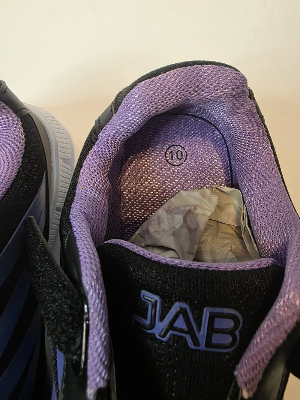 Amazon Kids Black and Purple Hook-and-Loop Sneakers